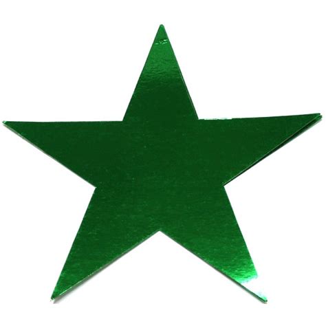 Foilboard Star Green 80 Mm 12 Pk Stars Stationery Decorating