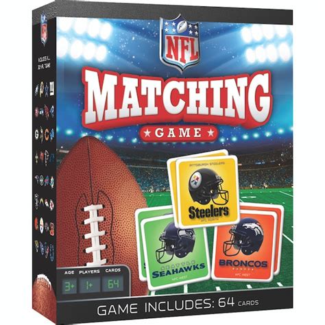 Masterpieces Puzzle Company Nfl Matching Card Game By Nfl Toys
