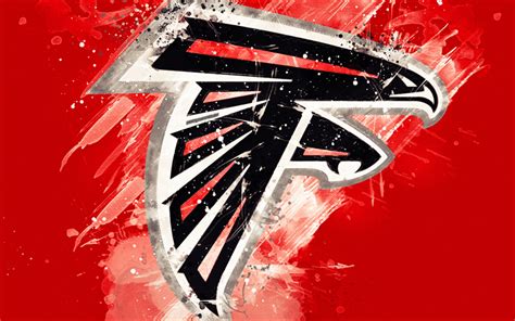 Download Wallpapers Atlanta Falcons 4k Logo Grunge Art American