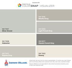 Mindful gray would look warmer than the repose gray. I found these colors with ColorSnap® Visualizer for iPhone ...