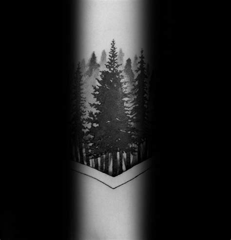 A Black And White Photo Of Trees On The Arm