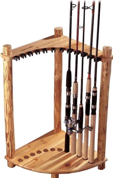 Fishing Rod Holders Wooden Display Stand Fishing Rod Holder Fishing