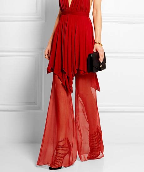 Pants Trends Sheer Flare Trousers