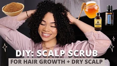 diy all natural detox scalp scrub for hair growth dry scalp youtube