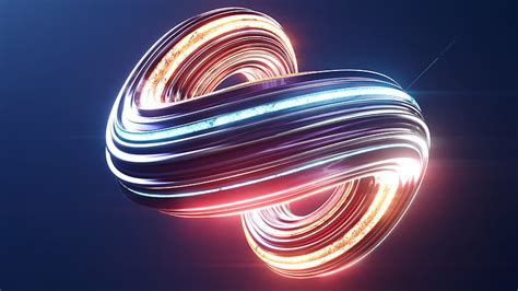 Colorful Swirl 3d Model Design Neon Light Abstract Hd Wallpaper