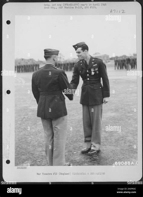 Lt Weaver Of The 353rd Fighter Group Is Awarded The Air Medal And