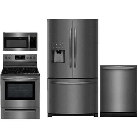 In order of lowest price to highest price. Frigidaire 4 Piece Kitchen Appliance Package with Electric ...
