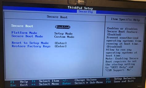 T440s Showing Secure Boot Off In Bios English Community