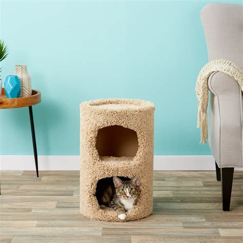 Flexrake 21 In Two Story Carpet Cat Condo Color Varies