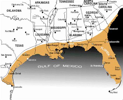 United States Map Gulf Coast