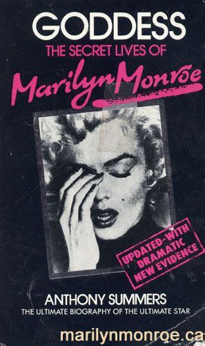 Goddess By Anthony Summers Marilyn Monroe Books Marilyn Monroe Death