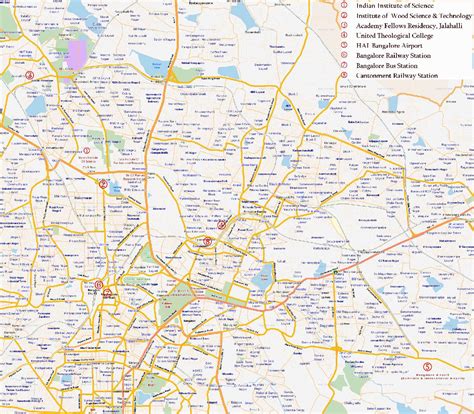 India Map Showing Bangalore