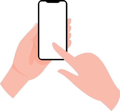 Smartphone With Blank Screen Iilustration Hand Holding Smartphone