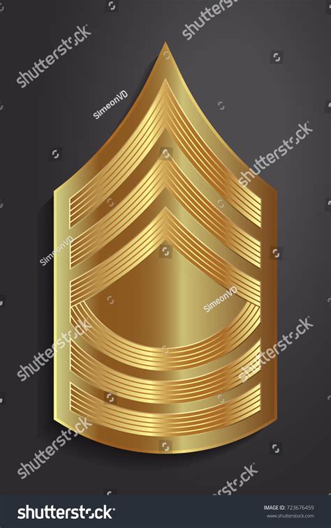 Military Ranks Insignia Stripes Chevrons Army 库存矢量图（免版税）723676459