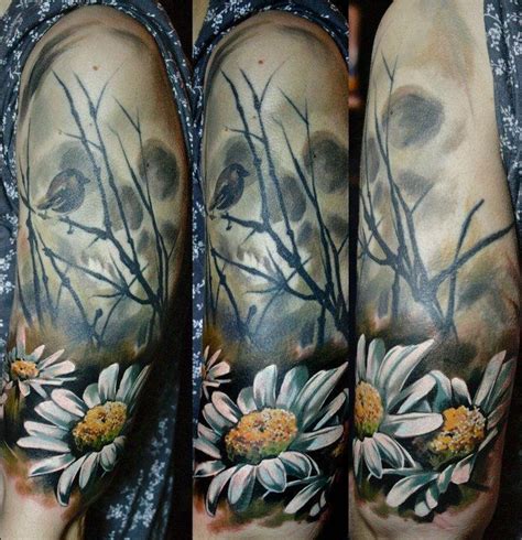 Flowers And A Hidden Skull Tattoos And Beautiful Images Pinterest