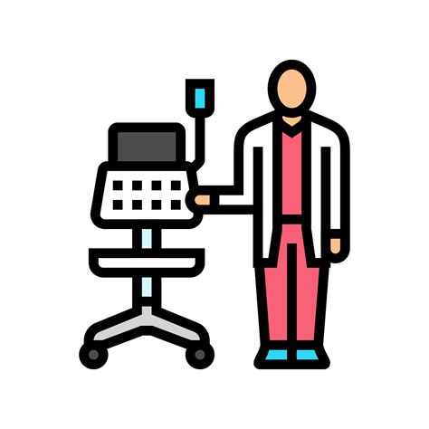 ekg technician heart monitor color icon vector illustration 32516906