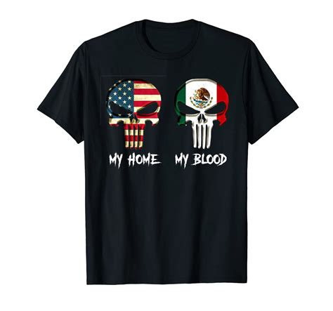 My Home My Blood Mexico Flag Tshirt Stellanovelty