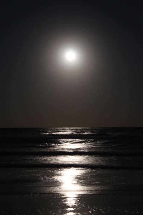At Night On The Beach At Spi Beach Night Ocean At Night Beautiful Moon