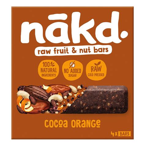 Buy Nakd Cocoa Orange Raw Fruit Nut Bars X G The Postal Pantry Co