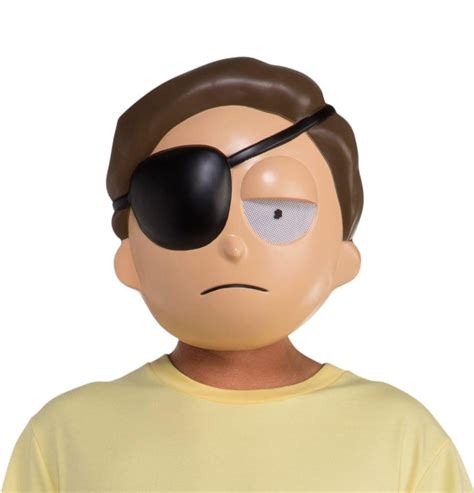 Rick And Morty Morty W Eye Patch Adult Costume Mask