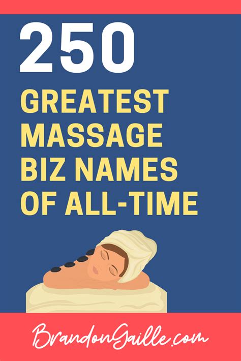250 Best Massage Company Names