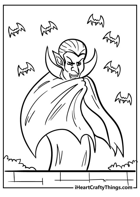 29 Free Printable Vampire Coloring Pages In Vector Fo