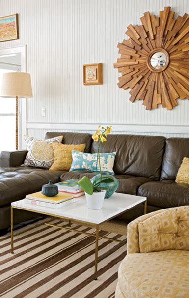 Yellow And Brown Room Contemporary Living Room Angie Hranowsky