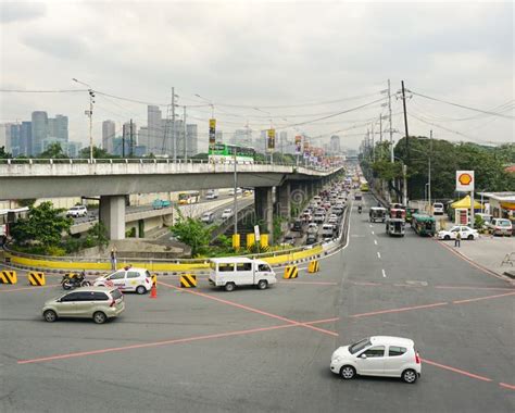 Traffic On The Street In Makati City Editorial Photo Image Of