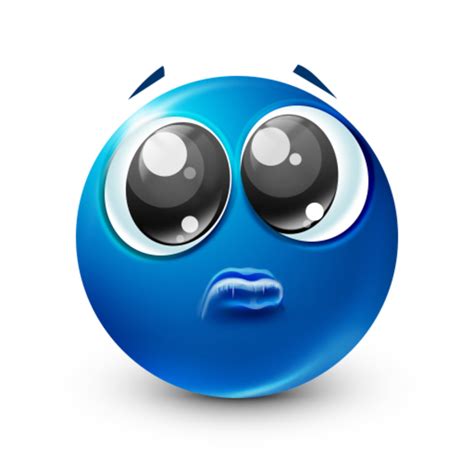 Bluemoji Big Glassy Eyes Blue Emojis Know Your Meme