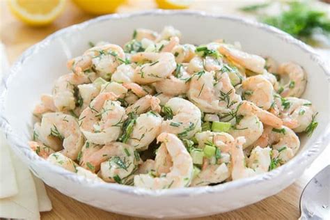 Shrimp is very high in healthy protein, vitamin b12, and omega 3 fatty acids, contributing to the grilled marinated shrimp is among the best healthy shrimp recipes. Shrimp Salad Recipes - Cold Shrimp Salad | Shrimp salad recipes, Healthy christmas recipes