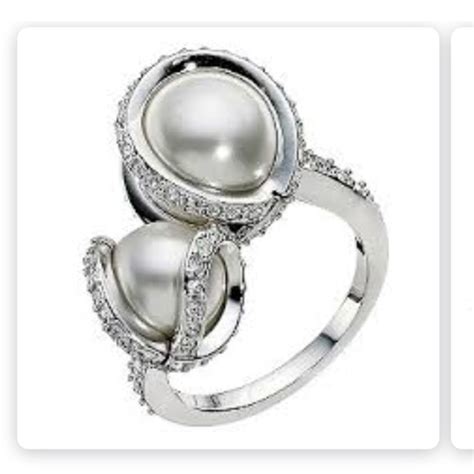 Swarovski Jewelry Swarovski Double Pearl Ring Size 52 Poshmark