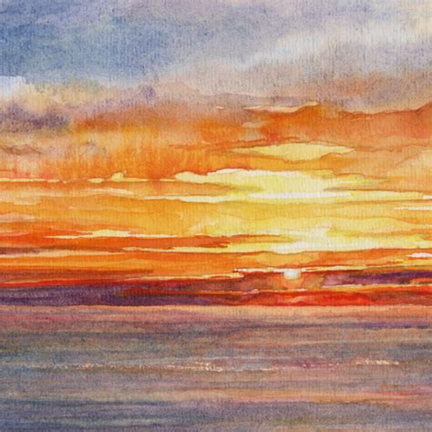 Classic Sunset Detail Seascape Painting
