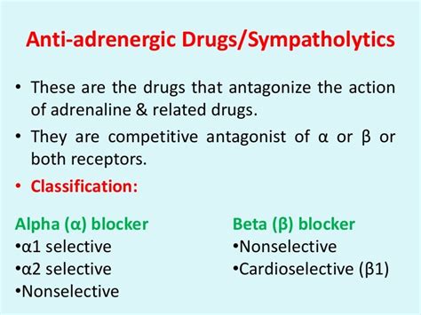 Antiadrenergic System And Drugs
