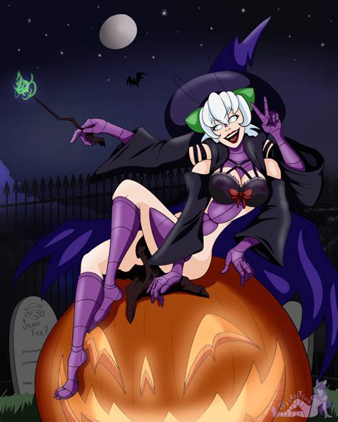 rule 34 1girls 4 arms ass bat breasts cloak female female only fingers gloves halloween happy