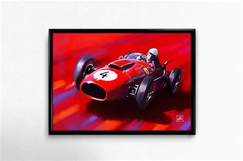 Ferrari Dino 246 F1 Wolfgang Von Trips Art Print Simply Petrol Art