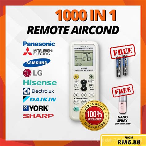 Readystock Universal Aircond Remote Control Original Chunghop
