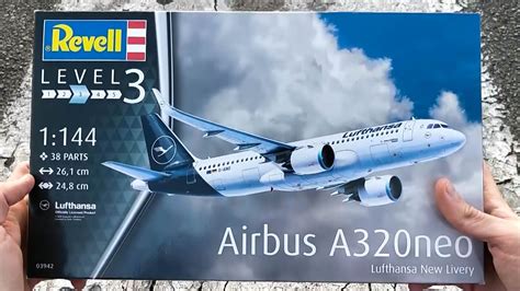 Revell Airbus A320 NEO Lufthansa New Livery 1 144 Unboxing YouTube