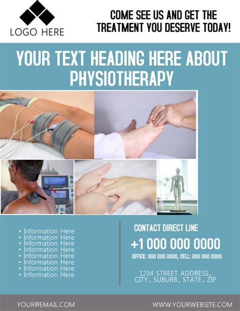 Copy Of Physiotherapy Flyer Template Postermywall