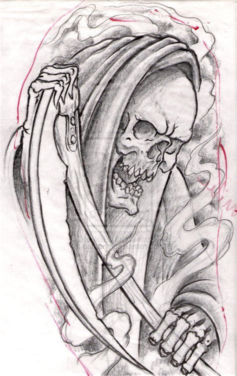 Reaper Evil Skull Tattoo Grim Reaper Tattoo Skull Tattoos Body Art