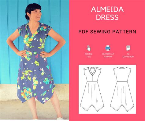 Almeida Dress Pdf Sewing Pattern On The Cutting Floor Printable Pdf