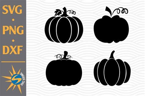 Pumpkin Silhouette Svg Png Dxf Digital Files Include