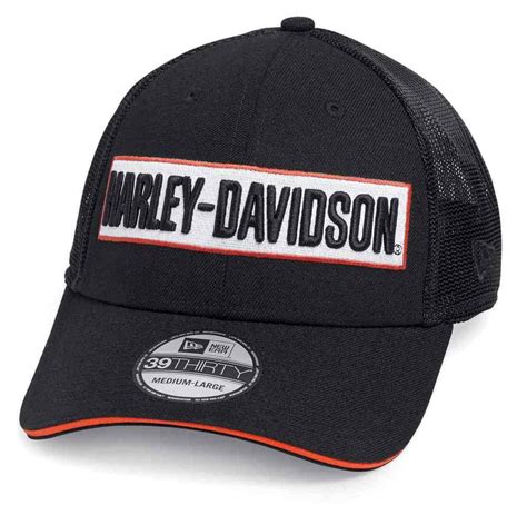 Casquette Harley Davidson Homme Embroidered 39THIRTY Trucker Cap Black