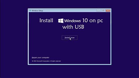 How To Install Window 10 With Usb Step By Step Youtube