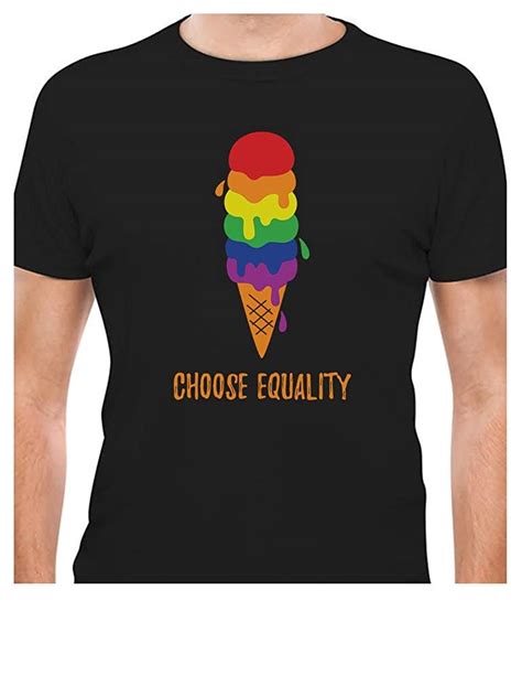 Equality Rainbow Gay Lesbian Ice Cream Pride Flag T Shirt Kitilan My XXX Hot Girl