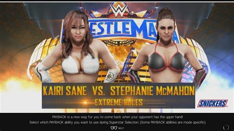 Kairi Vs Stephanie Bikini Match WWE2K19 YouTube