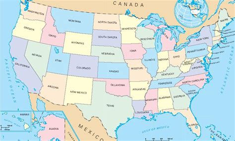 A Large Map Of The United States Of America Showing All States Usa Map