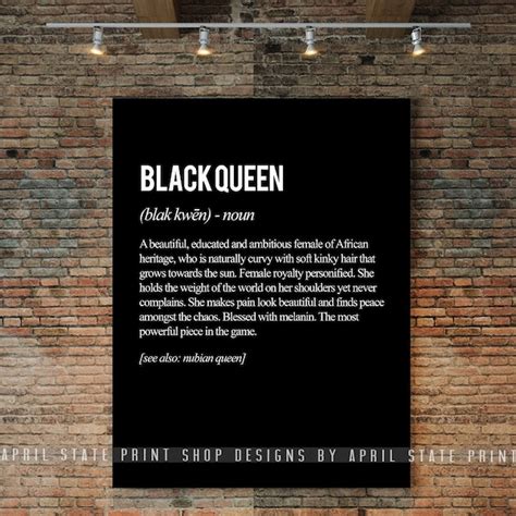 Black Queen Art Etsy
