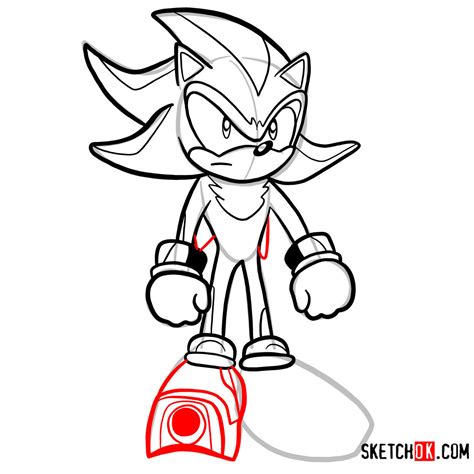 How To Draw Shadow The Hedgehog Sketchok Easy Drawing Guides