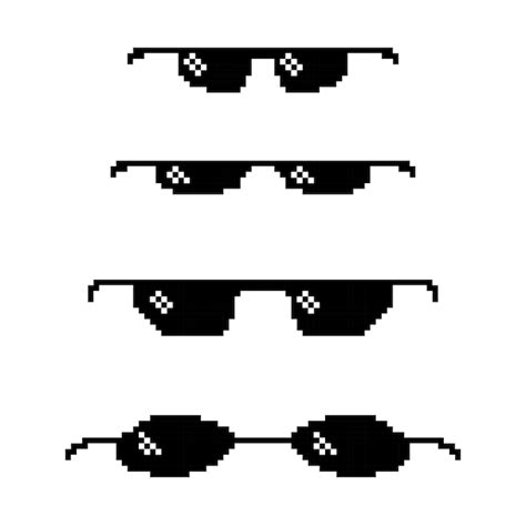 Premium Vector Vector Pixel Glasses Vector Illustration