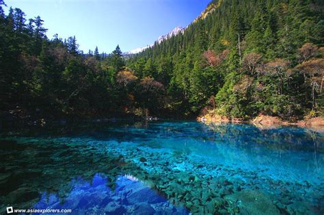 The Five Colour Pond Wucai Chi Jiuzhaigou Sichuan Province Sw